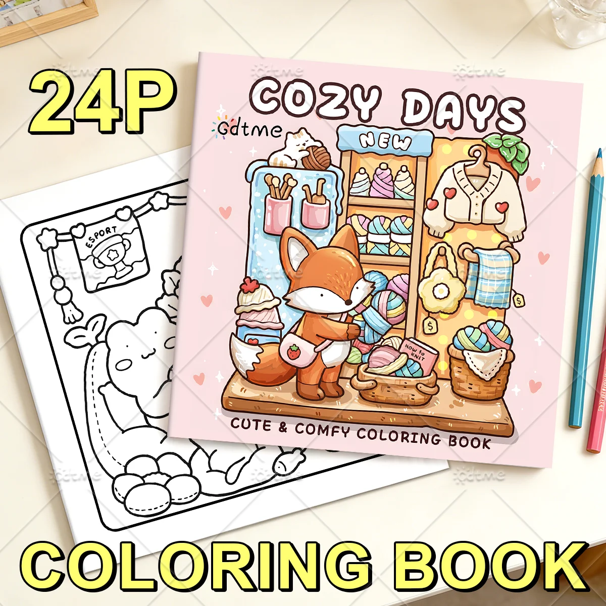 Cozy Days Bold-easy Patterns Coloring Book for Adults Stress Relief Cute Drawing Book Perfect Gift for Party and Birthday