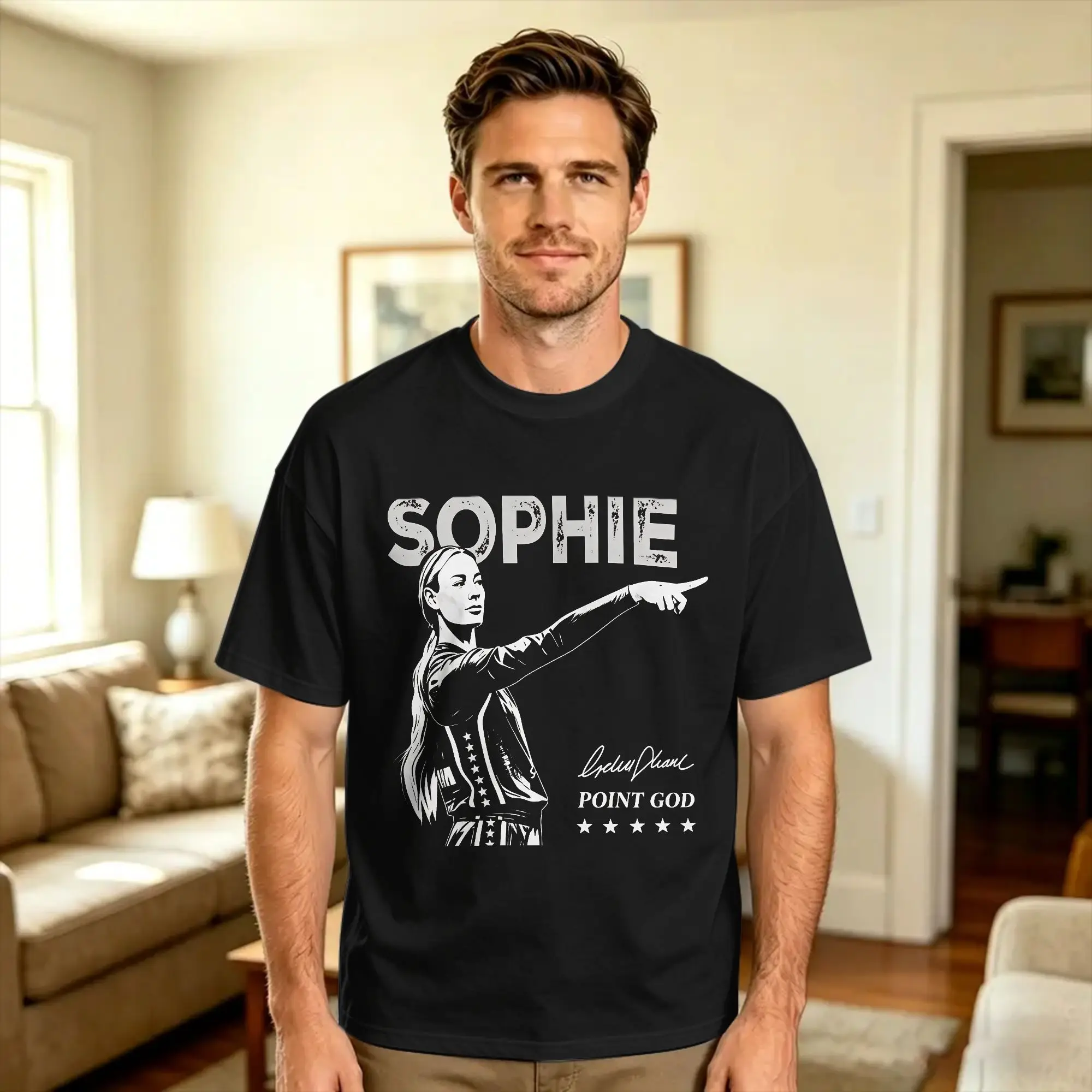 Sophie Cunningham Point God Number 8 T-Shirt Summer  Pure Cotton T-Shirts For Mens Design Tshirt Short Sleeve Vintage Top Tees