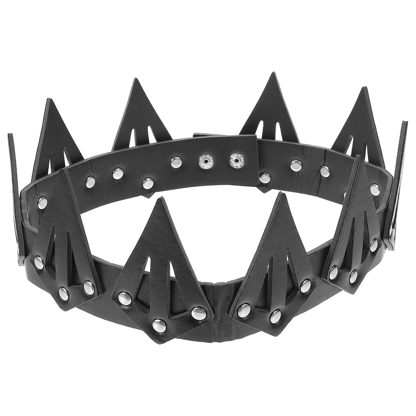 

Pu Queen Crown Gothic Cosplay Party Masquerade Wedding Costume Headwear Wear-Resistant Lightweight Halloween Prom Pageant