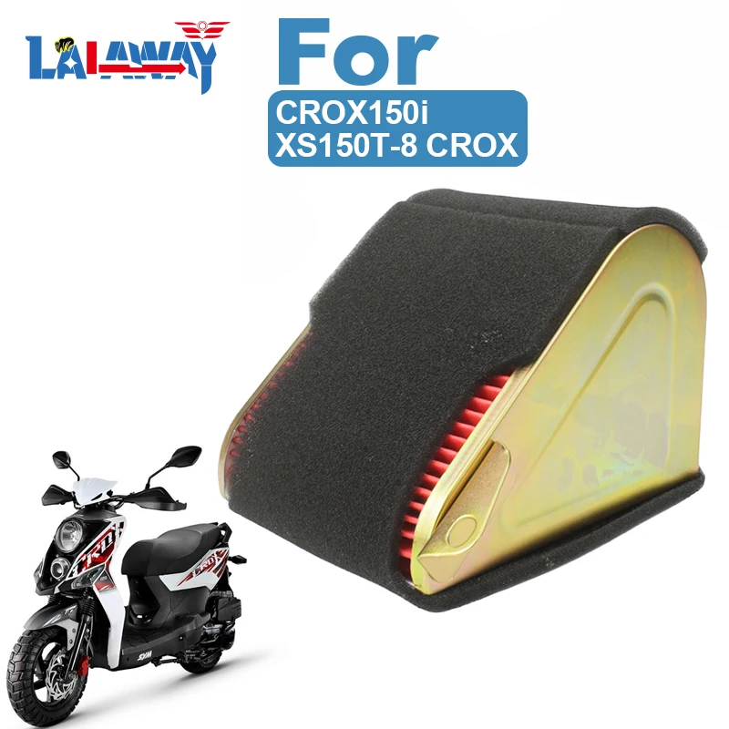 

2 Pack Scooter Motorcycle Sponge Air Filter Motor Bike Intake Cleaner For SYM CROX150i XS150T-8 CROX, Air Filter