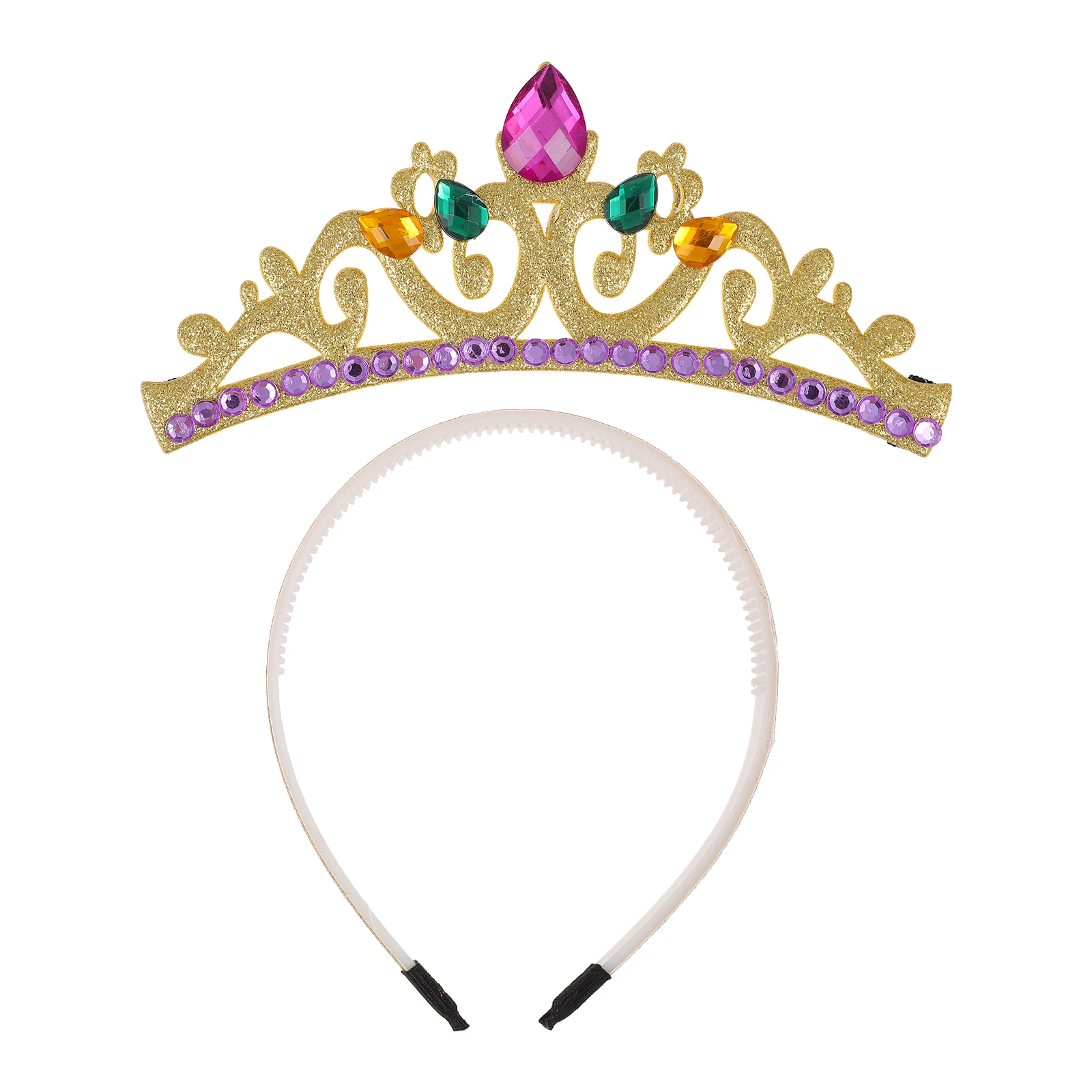 

Princess Crown Hairb Rhinestone Headb Birthday Party Non Woven Fabric Girls Hair Girls Hairb Accessories