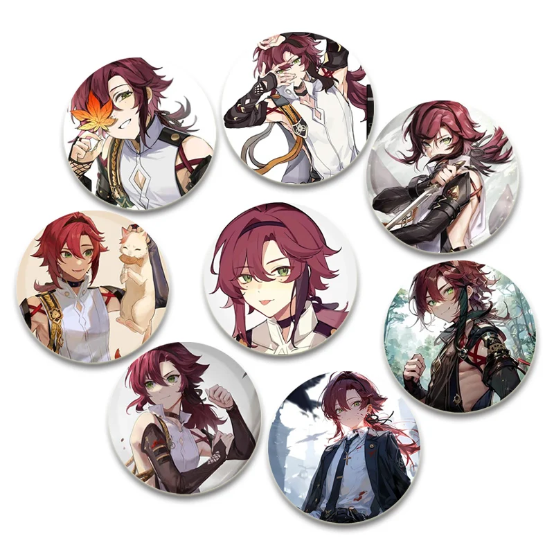 Anime Genshin Impact Badge Shikanoin Heizou Cartoon Brooches on Backpack Clothes Handmade Enamel Pin for Jewelry Gift Accessorie