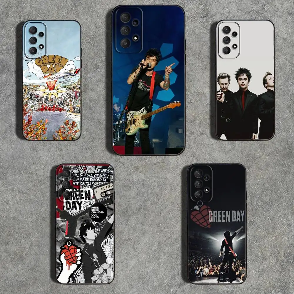 حافظة هاتف G-Green Day B-Band-ES لهاتف سامسونج جالاكسي A73,31,32,72,41,53,52,71,22,5G,Note,J7,8,9 غطاء أسود ناعم