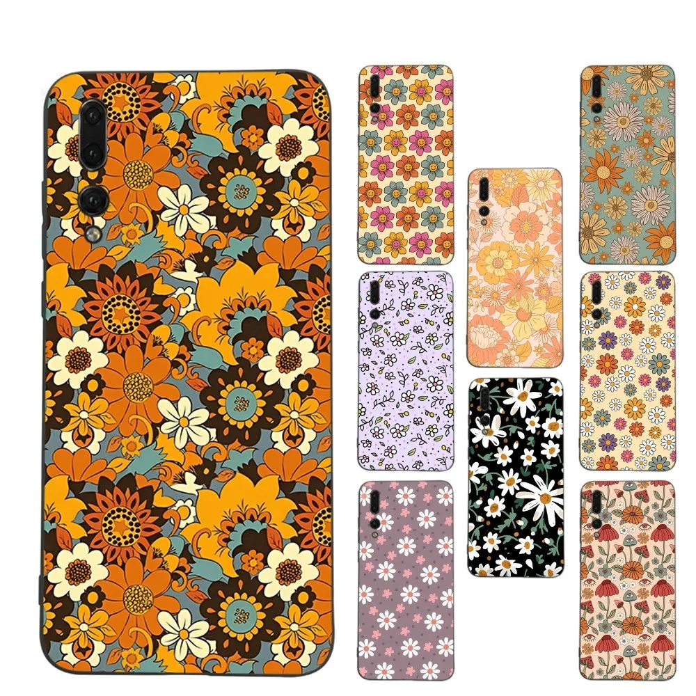 Heartbeat Flowers Phone Case For Samsung A 13 21 30 31 32 51 52 53 70 for Huawei Honor 50 60 70 for OPPO vivo