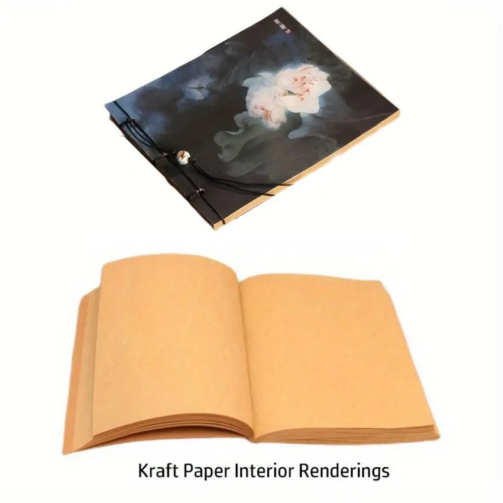 Estilo antigo estilo antigo sketchbook lotus borla linha pacote vintage linha-bound sketchbook artesanal fio-bound