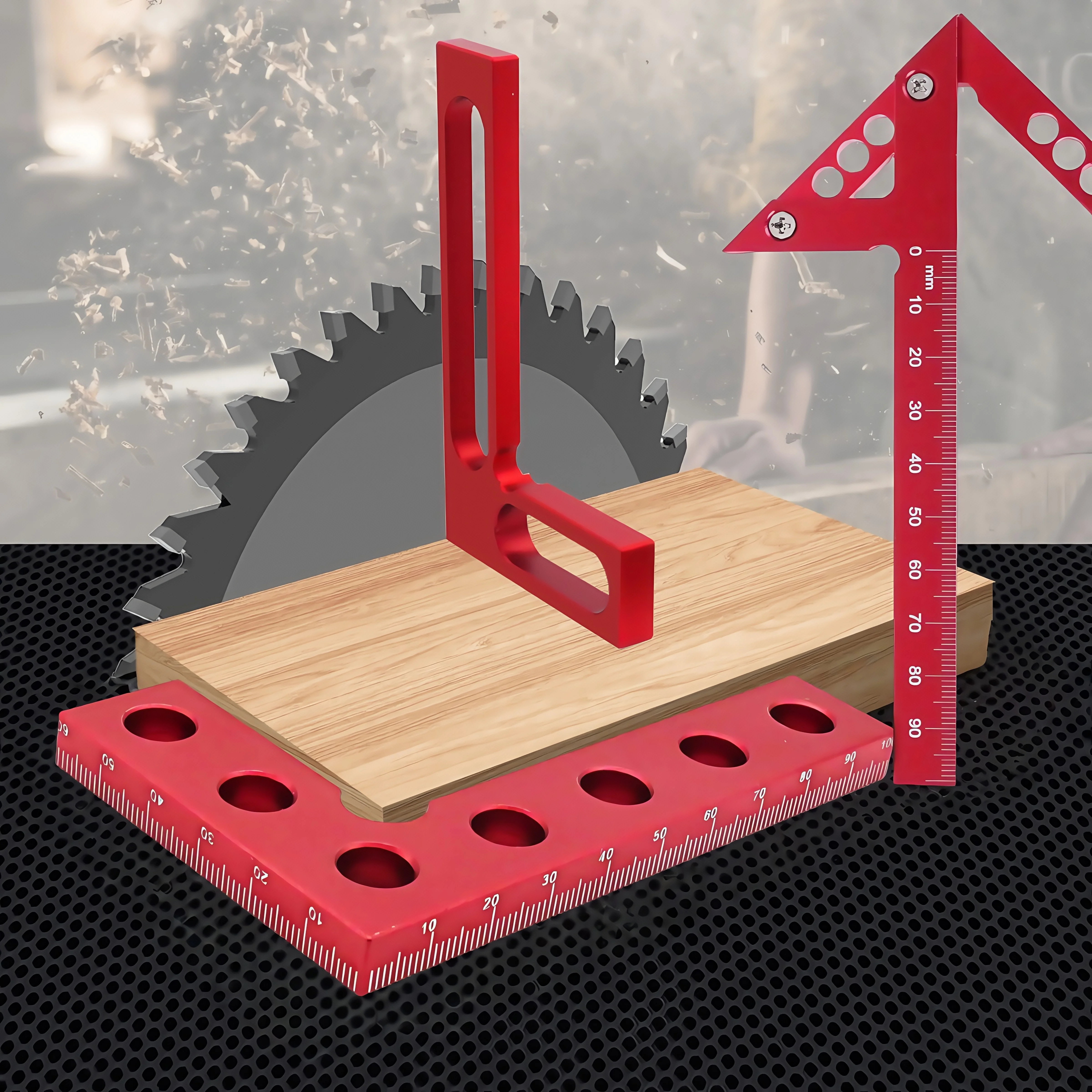 

Center Finder Line Gauge Marking Ruler with 100MM L-Square Right Angle Ruler, 2pcs Aluminum Square for Measuring Layout Tool ﻿