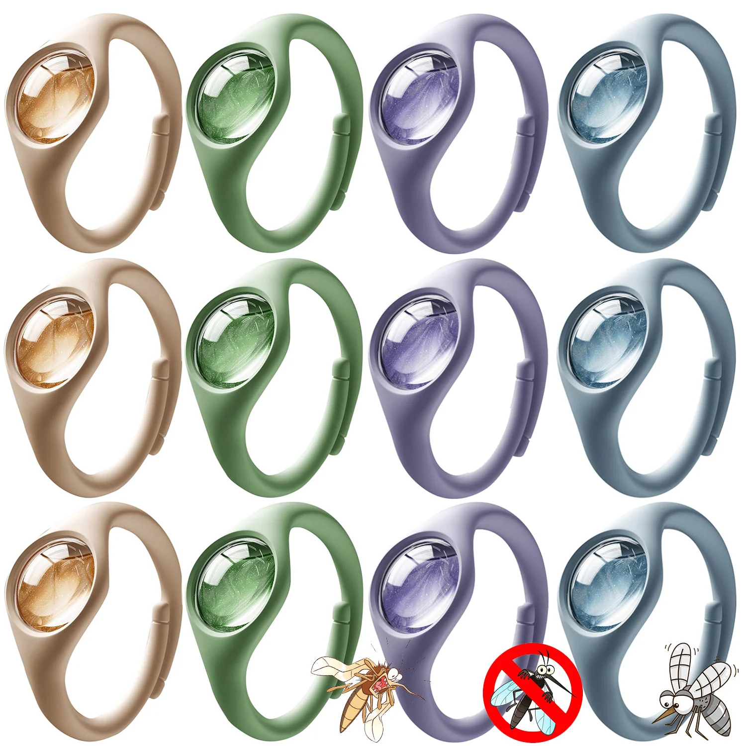 1-5Pc pulsera repelente de mosquitos pulsera antimosquitos pulsera repelente de mosquitos al aire libre con aceite esencial Natural