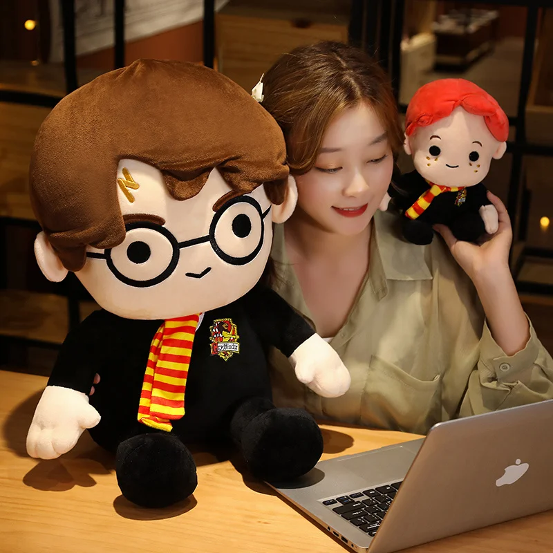 Adorabile Harry Potter Peluche Bambola Harry Potter Farcito Anime Ron Weasley Peluche Cuscino di tiro Decorazioni per la casa Bambola morbida Regali per bambini