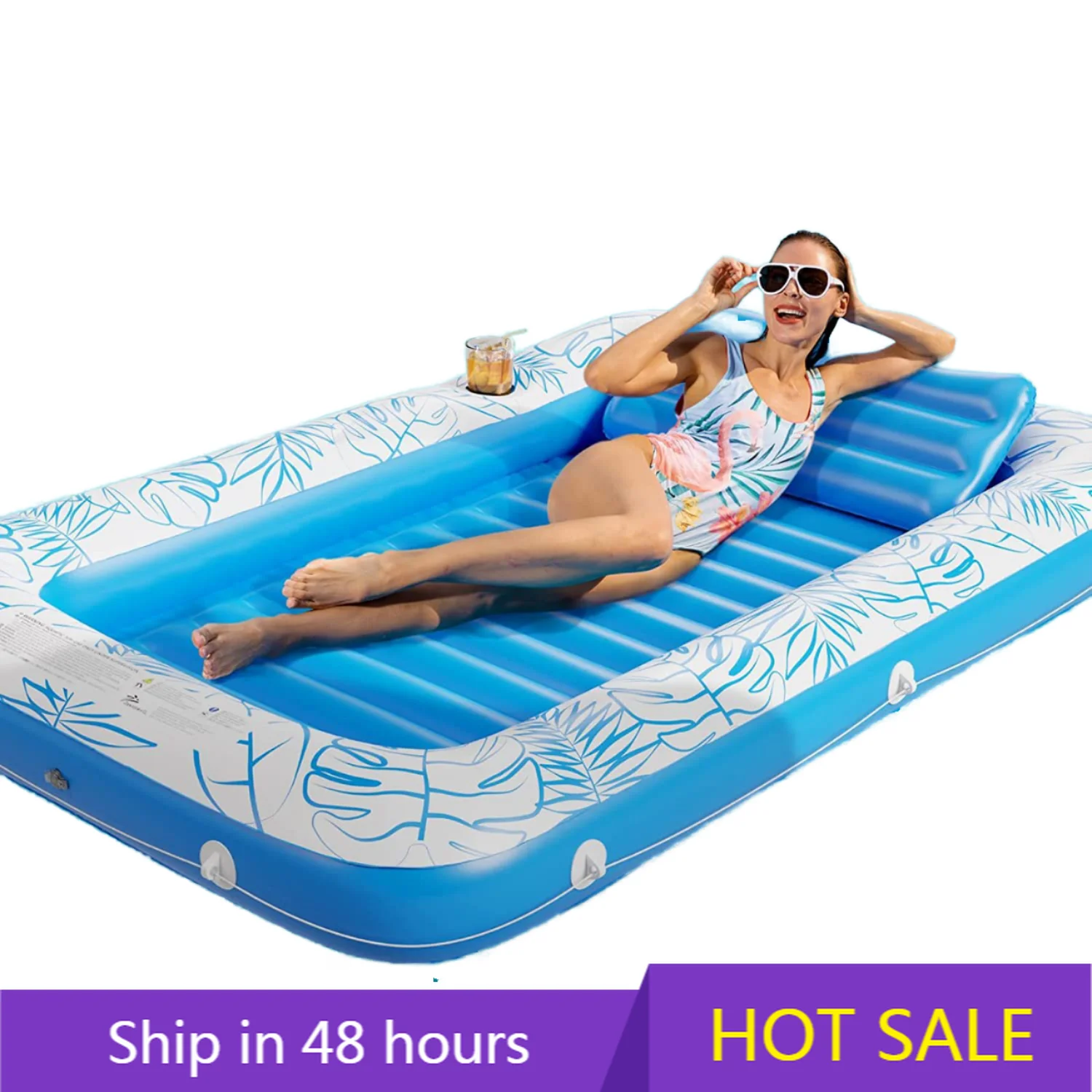 

YTYIN Heavy-Duty PVC Inflatable Drink Pool Bar Water Play Equipment Floating Bed Sofa Inflatable Water Amusement Faciliti