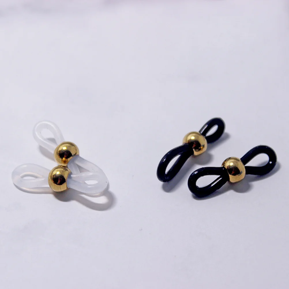 

40Pcs Eyeglasses Chain Accessory Adjustable Silicone Non-Slip Ring Durable Glasses Rope Connector for Eyewear Holder