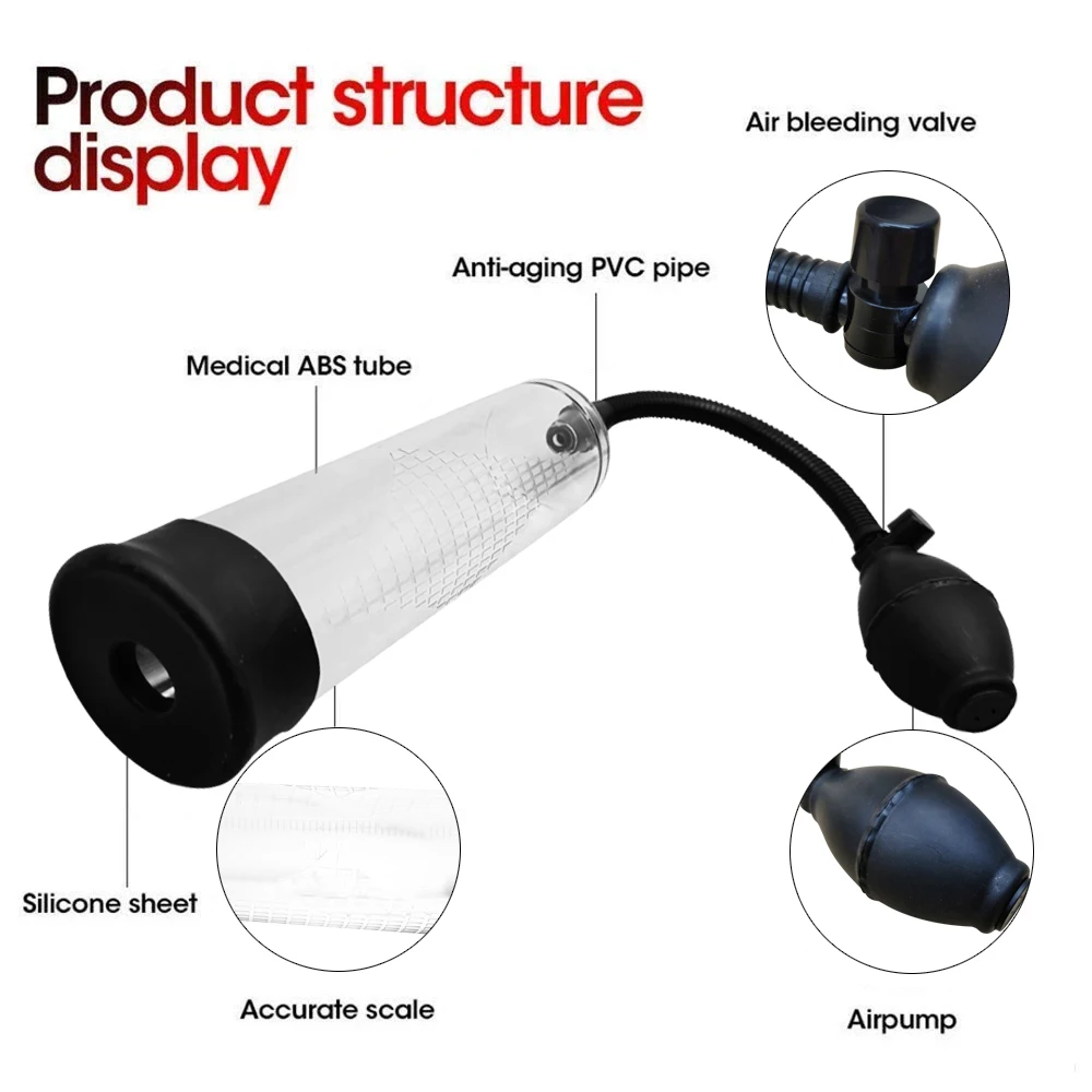 효과적인 페니스 펌프 확대 진공 딕 익스텐더, 남성 섹스 토이, 길이 증가 확대기, 남성 기차, 에로틱 성인 섹시 제품