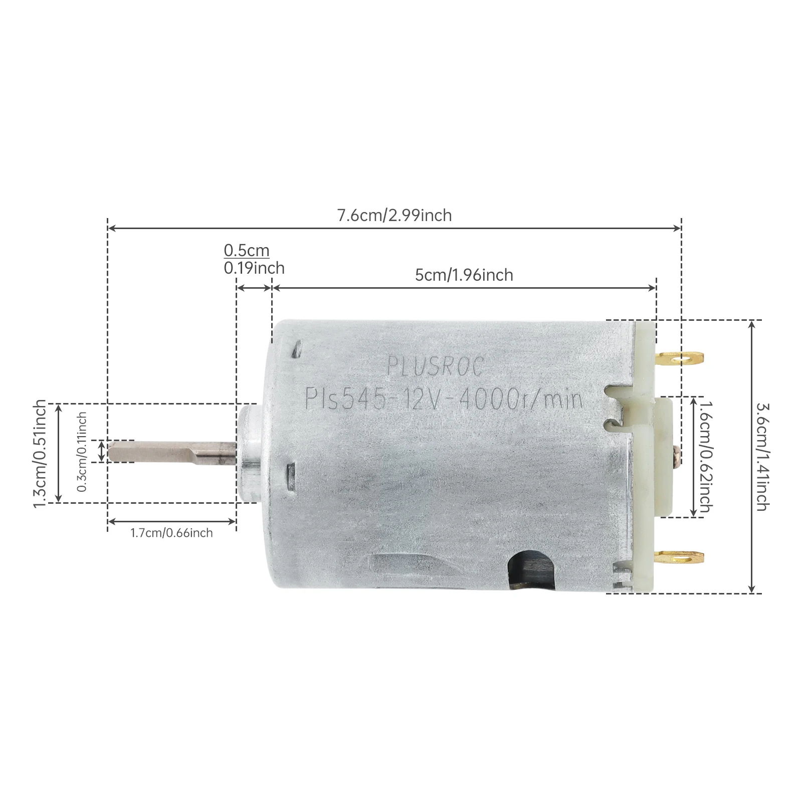 RS545 DC Motor 4000RPM 12V D-Shaft Micro Motor for Electric Fans Universal RS545 D-Shaft DC Electric Motor