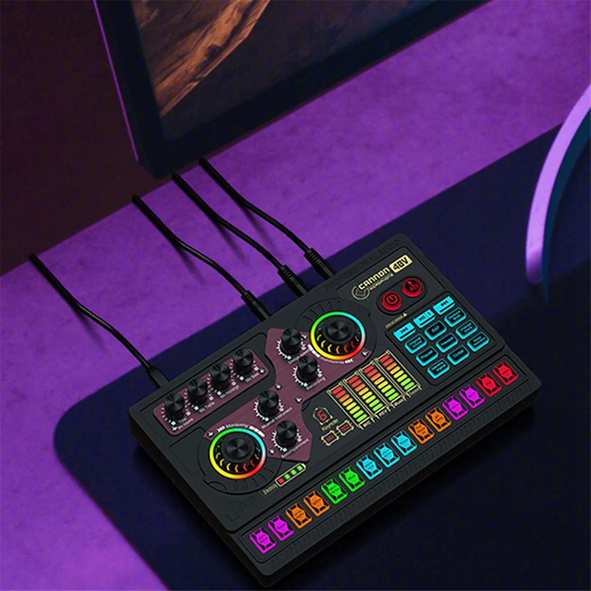 

SEMOIC Podcast Equipment Bundle, X5 Audio Interface with Mixer, Sound Board Voice Changer for Streaming & Gaming