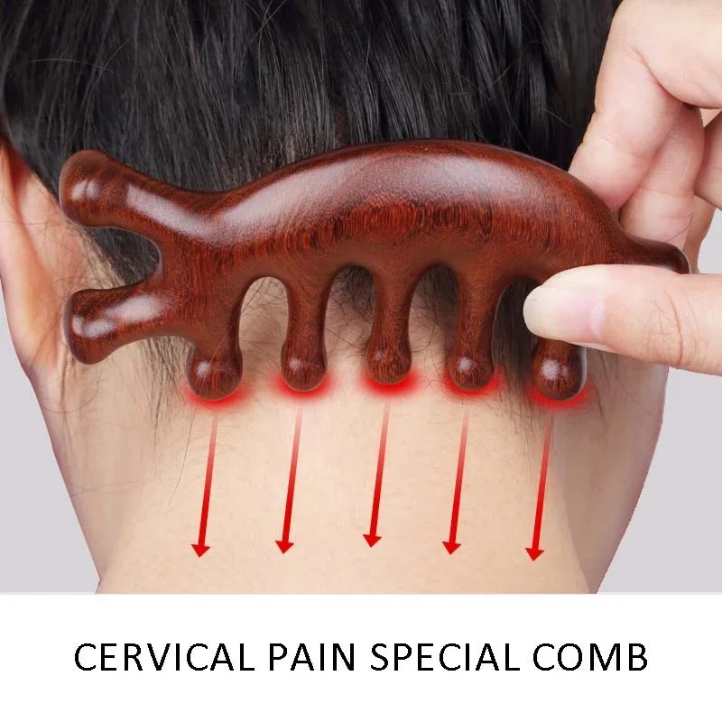 Scalp Massage Comb Head Massager Resin  Five Tooth Comb Whale Comb Scraping Massager Body Massage Tool