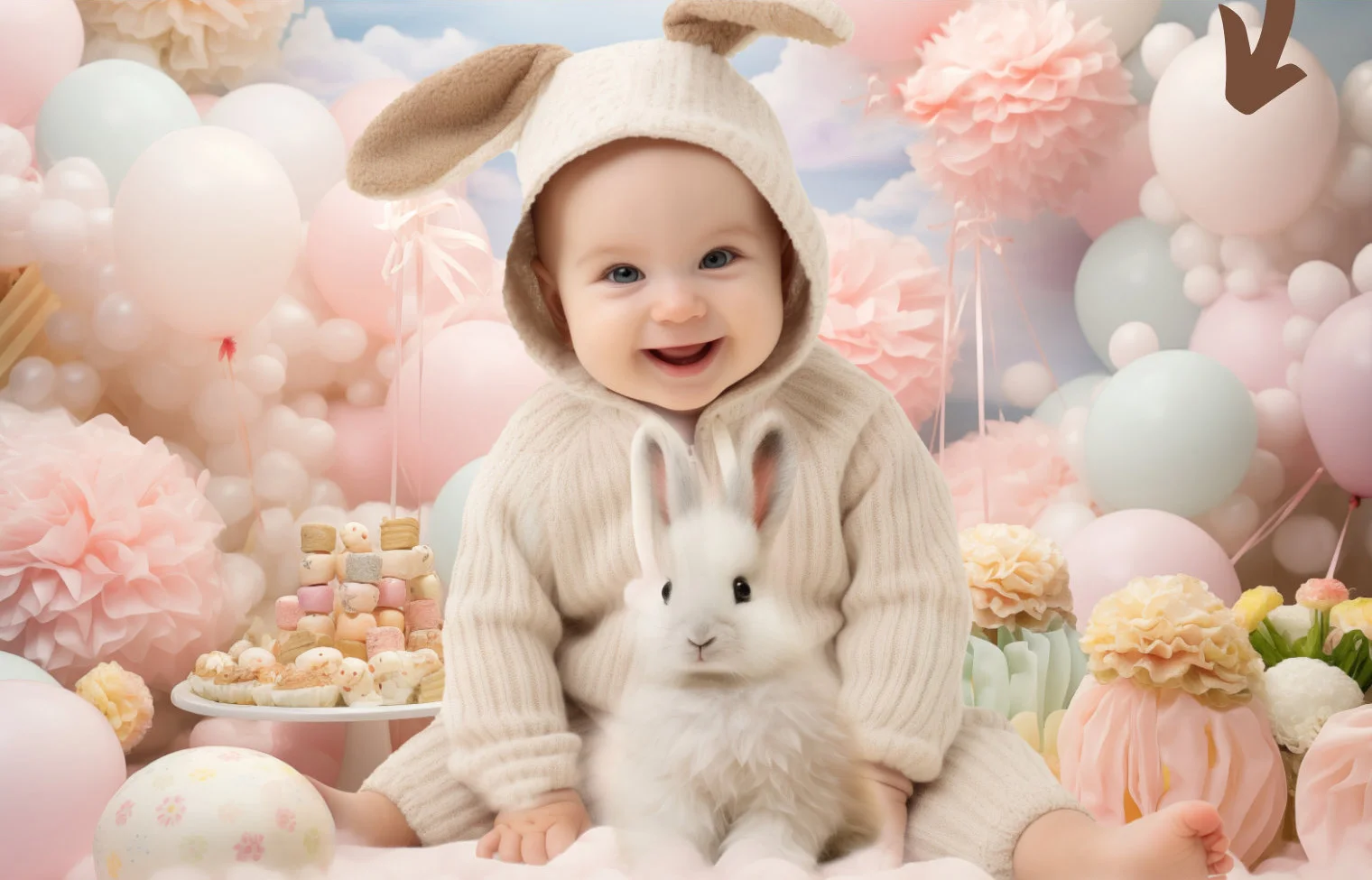 Mehofond Photography Background Spring Easter Bunny Eggs Children Birthday Party Cake Smash Portrait Decor Backdrop Photo Studio