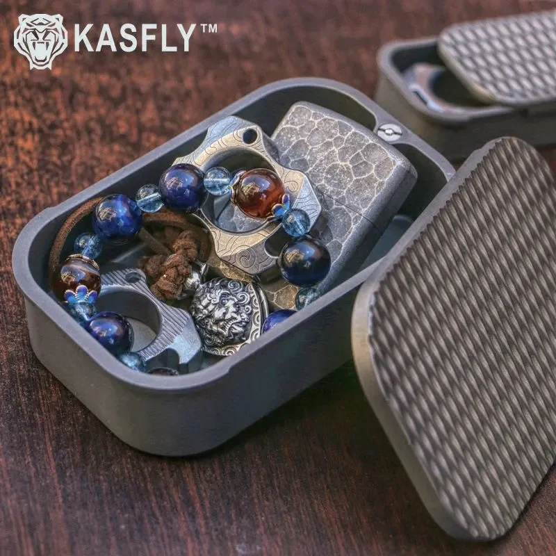 K aiser EDC Storage Box Outdoor Aluminum Storage Box Sealed Cigarette Box Shockproof Storage Jar