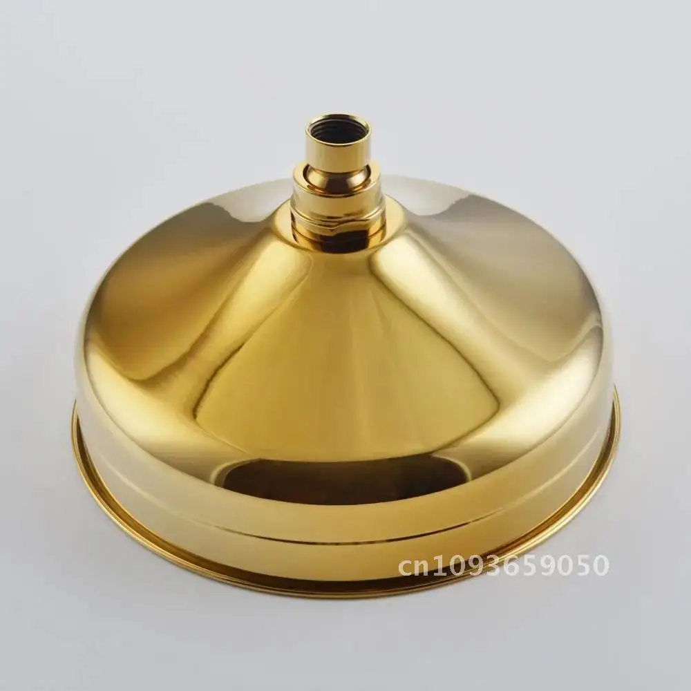 Luxury Gold Color Rainfall Shower Head inch Shower 8 Brass Bathroom Head Round