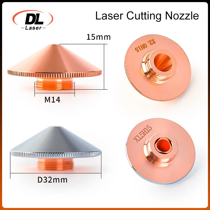 Laser Cutting Nozzles D32 Single&Double Layer Caliber 0.8-6.0 Raytools Precitec Bodor WSX Laser Cutting Machine Consumables