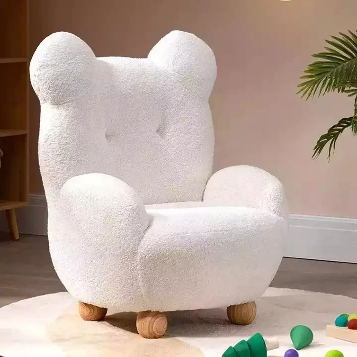 Creatief Ontwerp Van De Woonkamer Van Kinderen Lam Fleece Casual Single Sofa