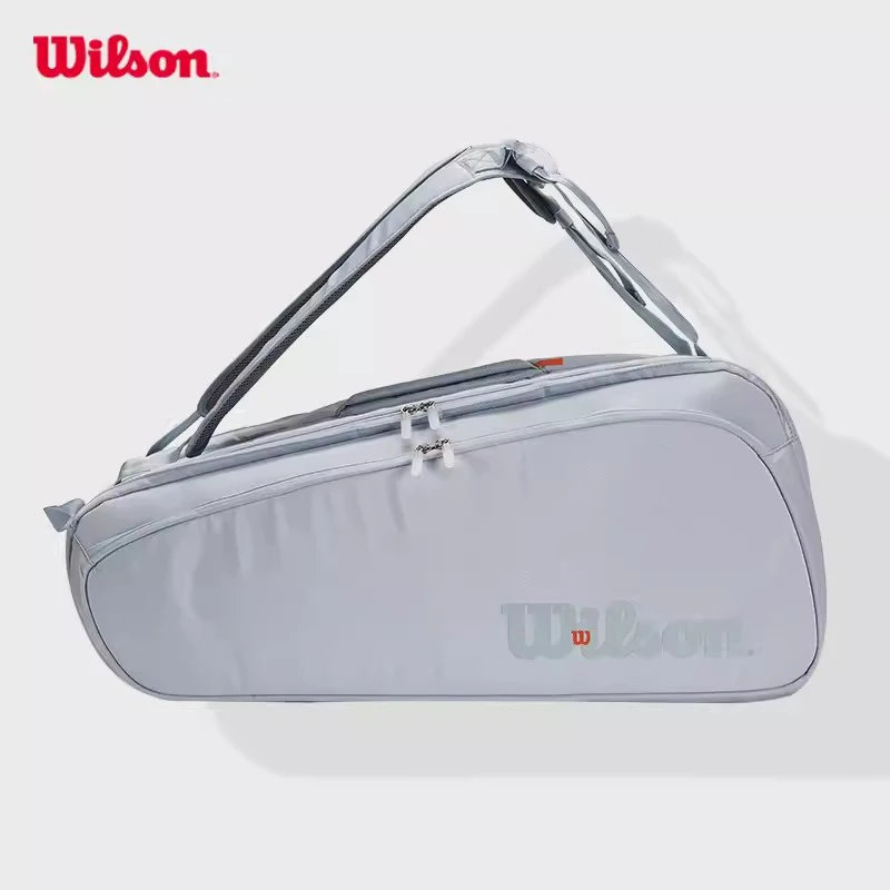 

Wilson Tennis Rackets Bag Large Capacity 2/9 Pieces Tennis Backpack Badminton Gymbag Squash Racquet Bag With Separated Shoes Bag