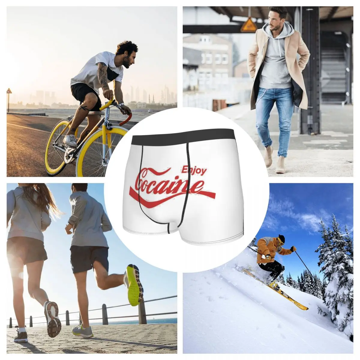 الملاكم السراويل الداخلية استمتع الكوكايين سراويل الرجال الملابس الداخلية تنفس ل أوم رجل صديقها هدية