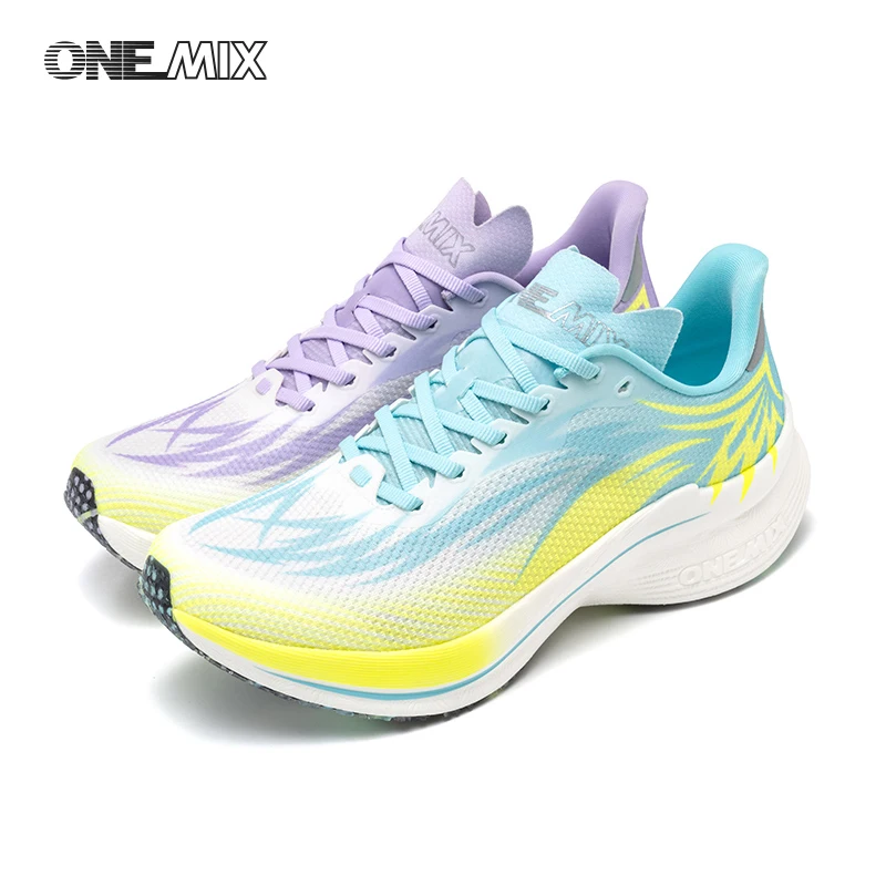 

ONEMIX Breathable Mesh Nylon carbon plate Running Shoes for Cushion Outdoor student Sport Shoes Walking jogging couple Sneakers