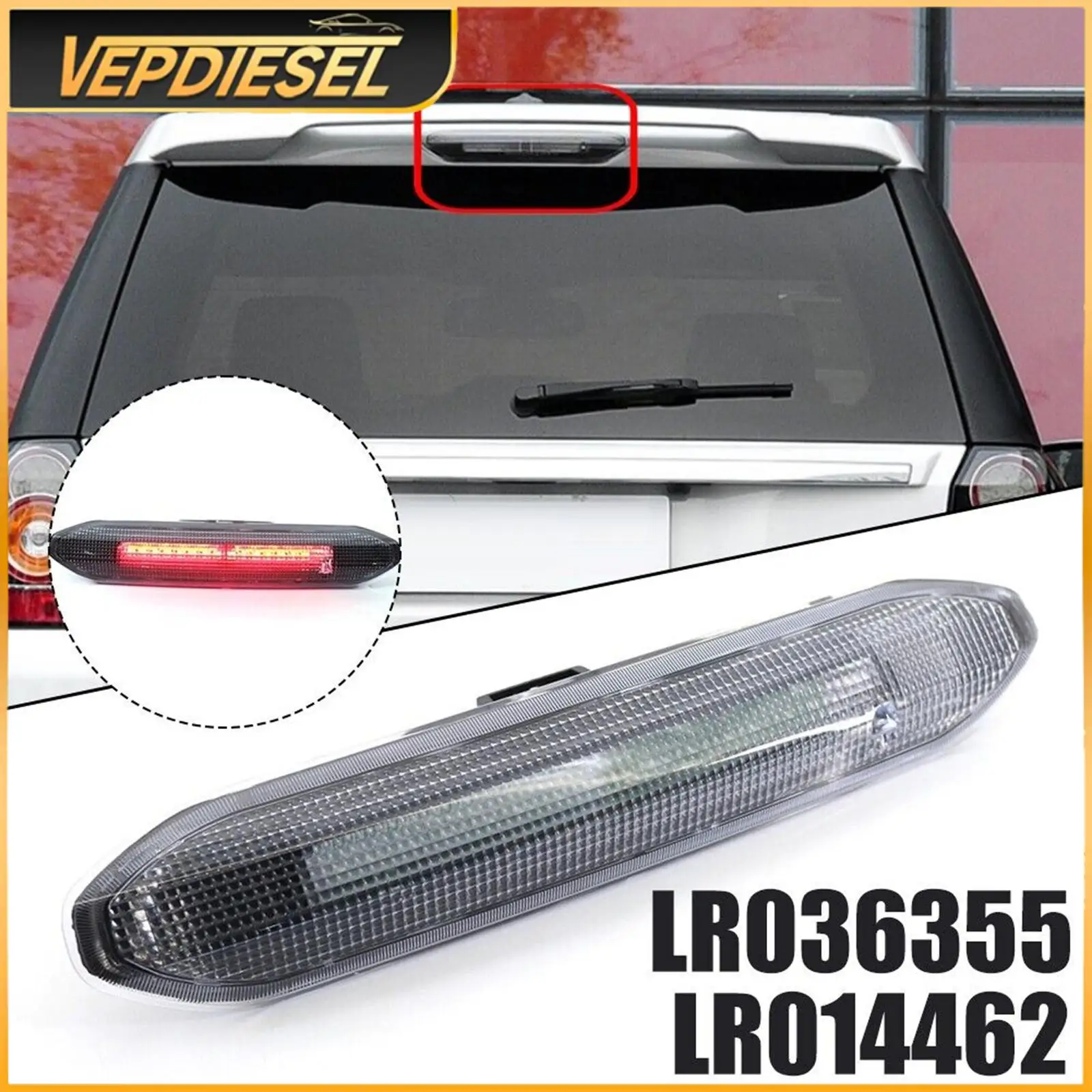 High Mount Stop Lamp for Land Rover Freelander 2 LR2 2007-2015 LR036355 LR014462 Red LED Brake Light Rear Stop Parking Lamp