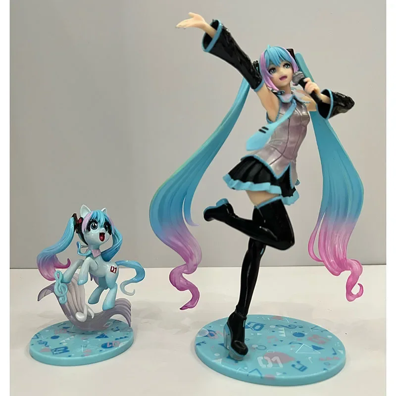 26CM Magic of Friendship Rainbow Pony Butterfly Bikiluna Purple Yue Hatsune Miku Beauty Girl Hand Doll Decoration