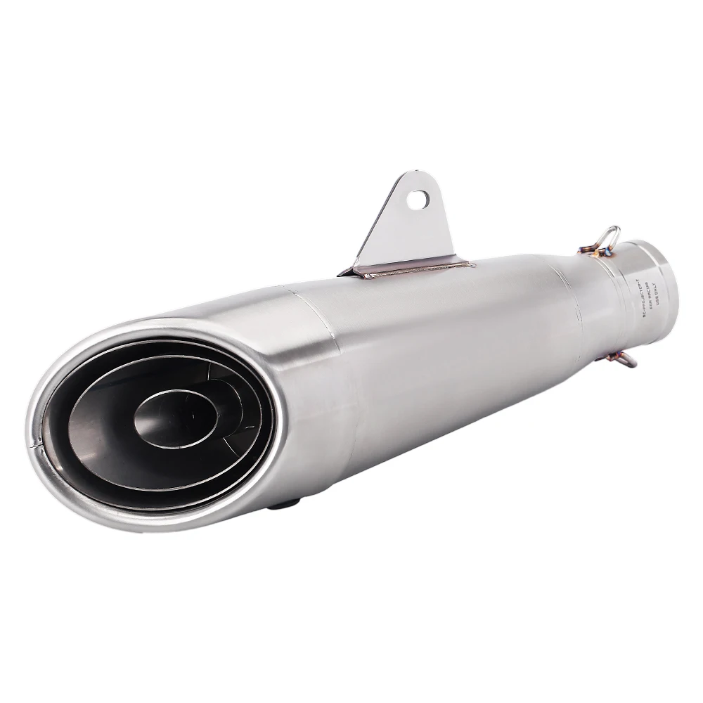 SXLL Ninja250 Z400 ZX6r MT07 R3 R6 PCX CBR500 51mm Motorcycle Exhaust Pipe Triple Layer Modified Exhaust Silenciador