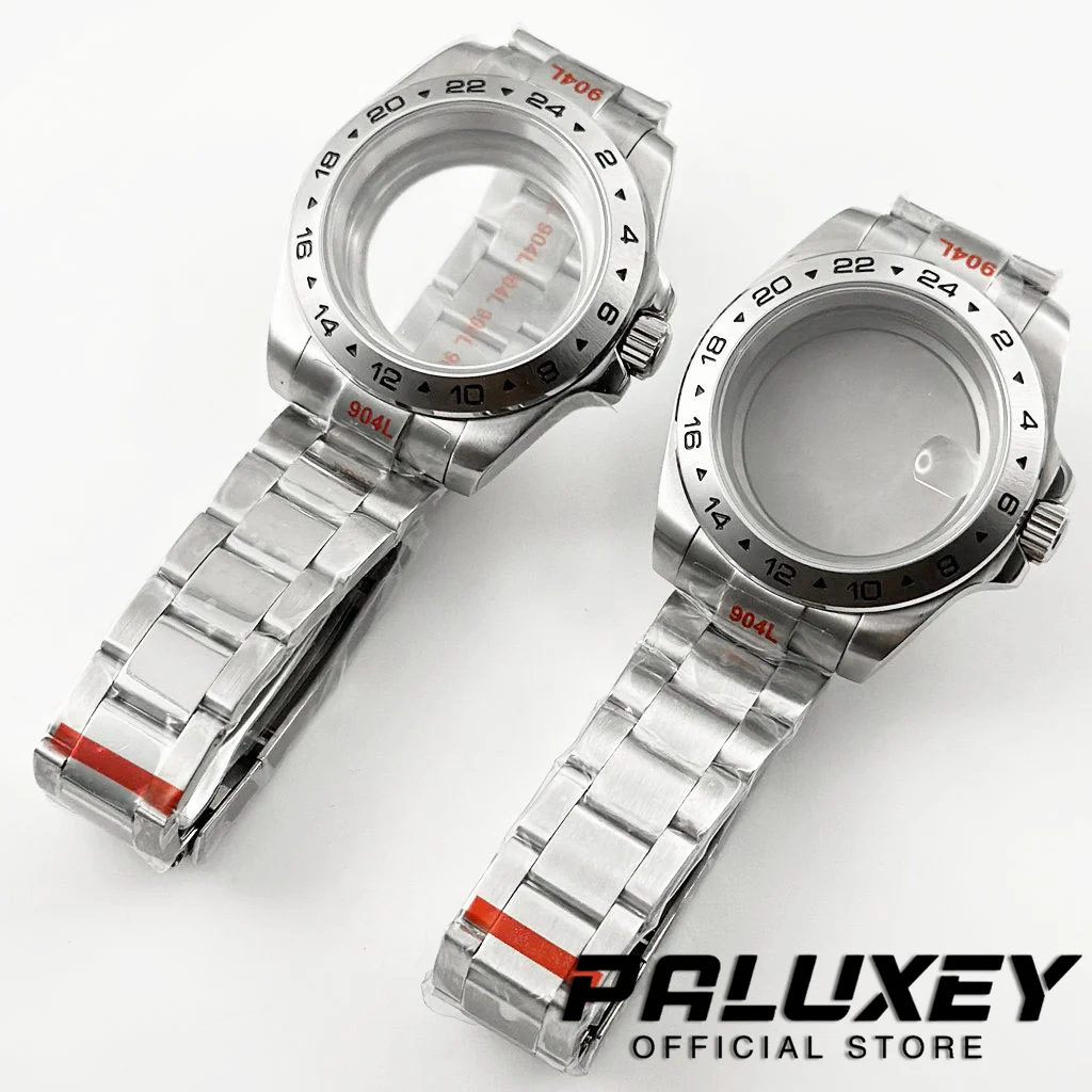 

Часы Explorer 40 мм с полированным/шлифованным браслетом Oyster, корпусом из сапфирового стекла для механизмов NH34, NH35, NH36, NH38, NH70, ETA 2824.