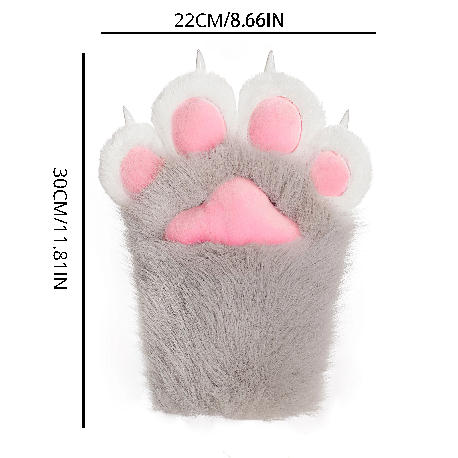 Furry Cat Gloves With Claws Cosplay Therian Fursuit Paws Costume Accessories image 6