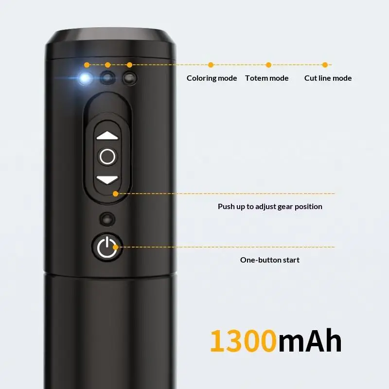 Wireless Tattoo Machine Larger Capacity 1300mAh Battery Rotary Pen Machine Supplies For Tattoo Artists▪