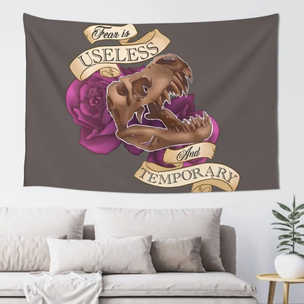 Fear is useless and temporary Tapestry Decorations For Room Carpet On The Wall Tapestry