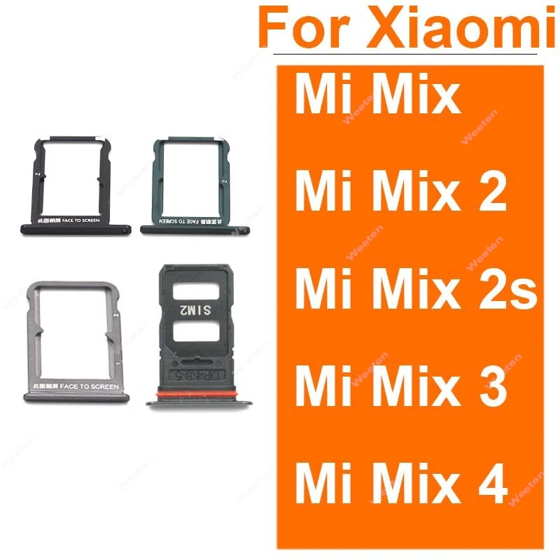 

Sim Card Tray For Xiaomi Mi Mix 2 2S 3 4 Sim Card Slot Card Reader Holder Adapter Cell Phone Replacement Repair Parts