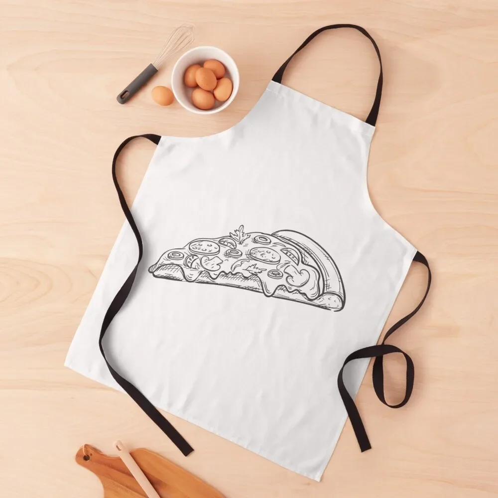 Napoleon Pizza from Naples Sketch Apron Woman Work For Man Kitchen Kitchen accessories Apron