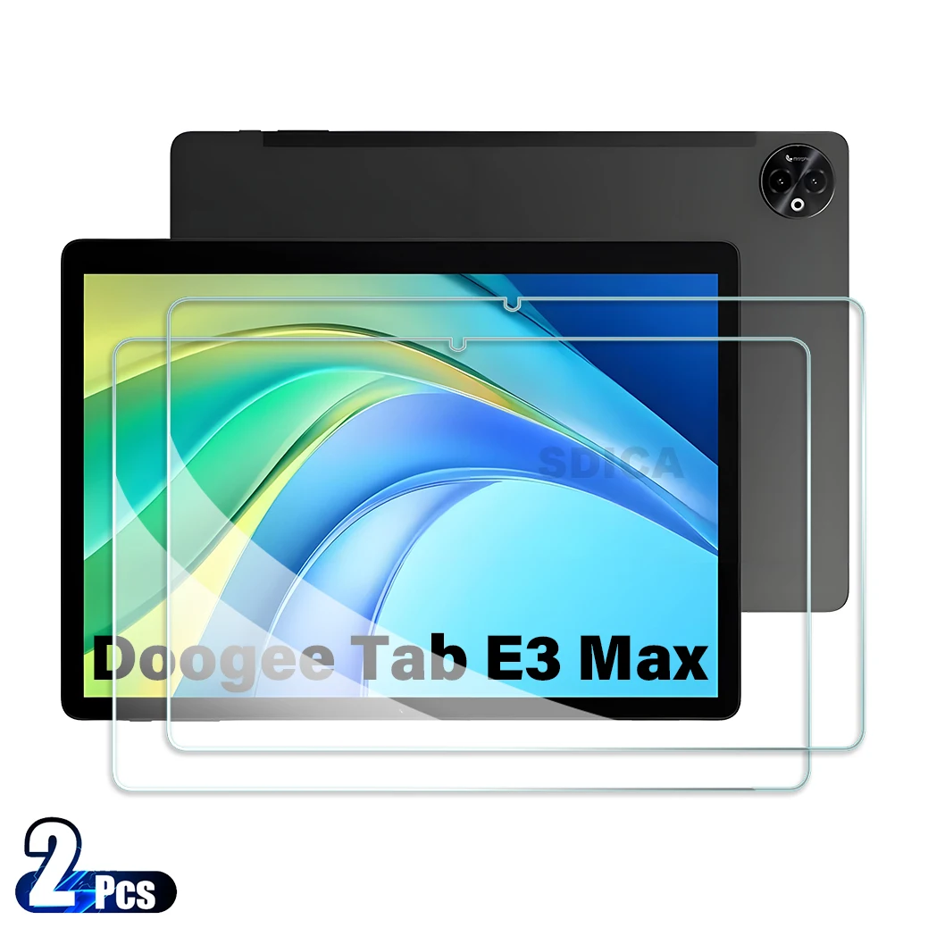 2PCS Für Doogee Tab E3 Max 2025 Gehärtetes Glas Displayschutzfolie 14,0 Zoll Tablet Anti Scratch HD Schutzfolie