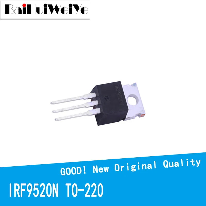 10PCS/LOT IRF9520NPBF IRF9520 IRF9520N 6.8A 100V TO-220 TO220 MOSFET P-Channel Field Effect New Good Quality Chipset