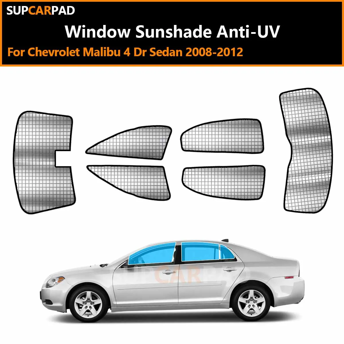 

Солнцезащитные шторки на окна автомобиля (4 двери, седан) для Chevrolet Malibu 2008-2012, защита от УФ-лучей, аксессуары