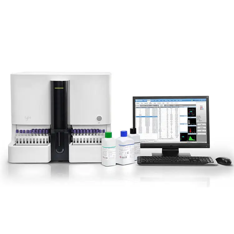 

Blood Analysis System Fully automated 5 part RBC WBC PLT hematology analyzer blood lab equipment