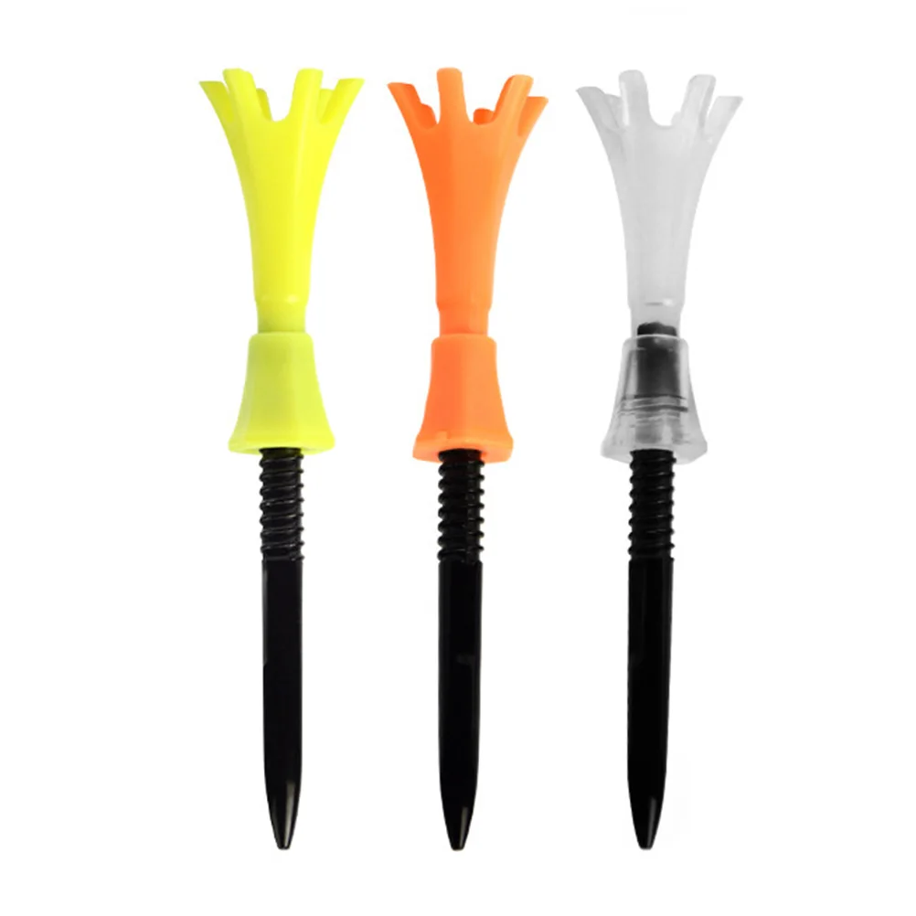 

3pcs Golf Elastic Plastic Long Durable Training Supplies Compact Bright Easy Carry Gift For Lovers Beginners Friends Tees For