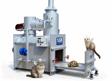 Zero Smoke Environmental Pet Cremator Automatic Dead Animal Incinerator For Veterinary Station Zoo Animal Waste Disposal