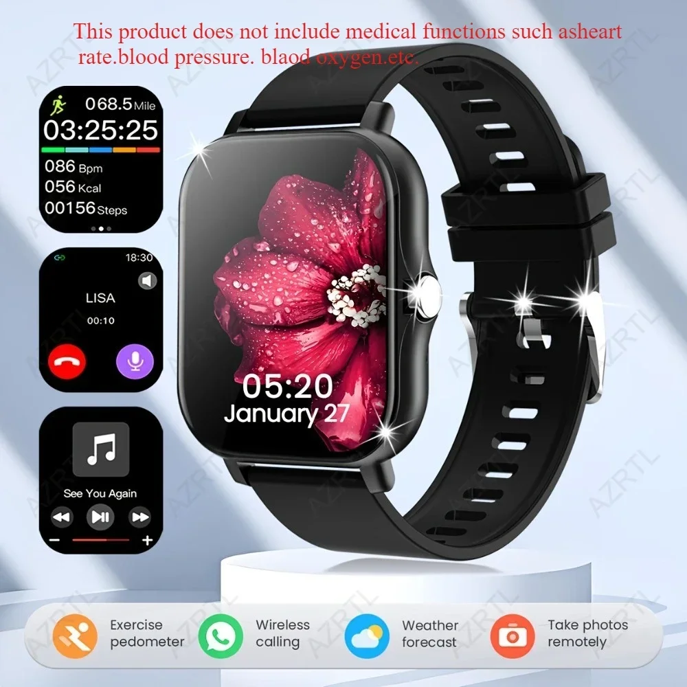 Monitor with Wireless Calling Custom Watch FacesMultiple Sports Modes Rechargeable BatteryNonWaterproof deal Gift for Holidays