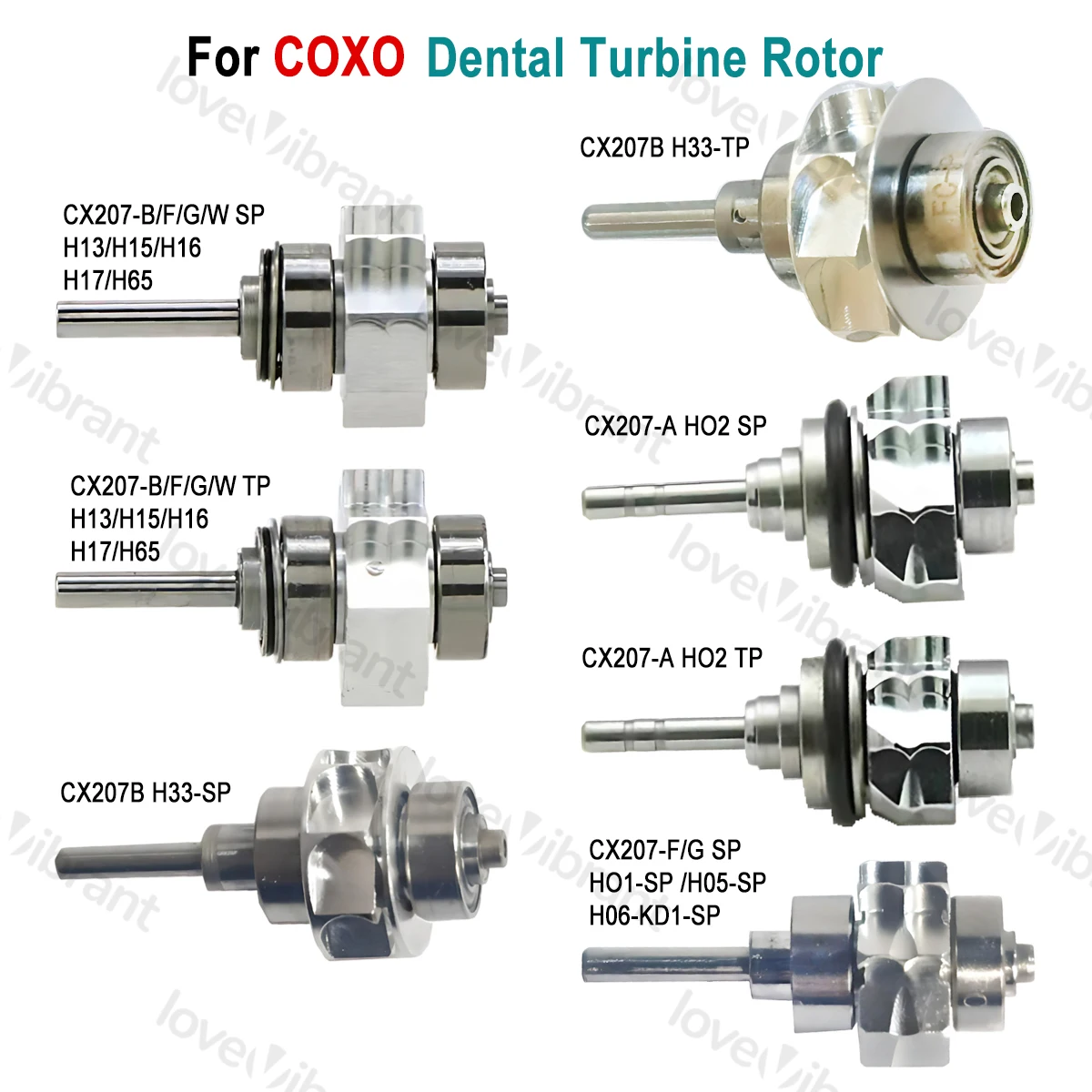 For COXO CX207 High Speed Handpieces Dental Turbine Cartridge Rotor Grade a Ceramic Bearings Air Rotor Dentistry Accessories
