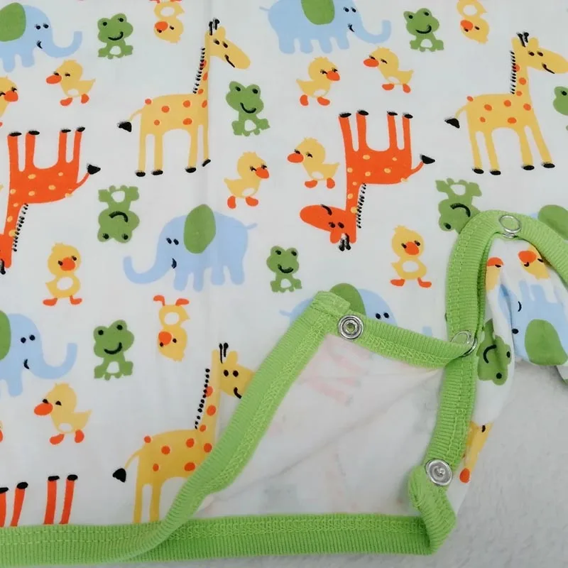 ABDL хлопковое боди для взрослых и малышей с короткими рукавами и застежками, мужской комбинезон, женский комбинезон, пижама с подгузником DDLG с мультяшным принтом