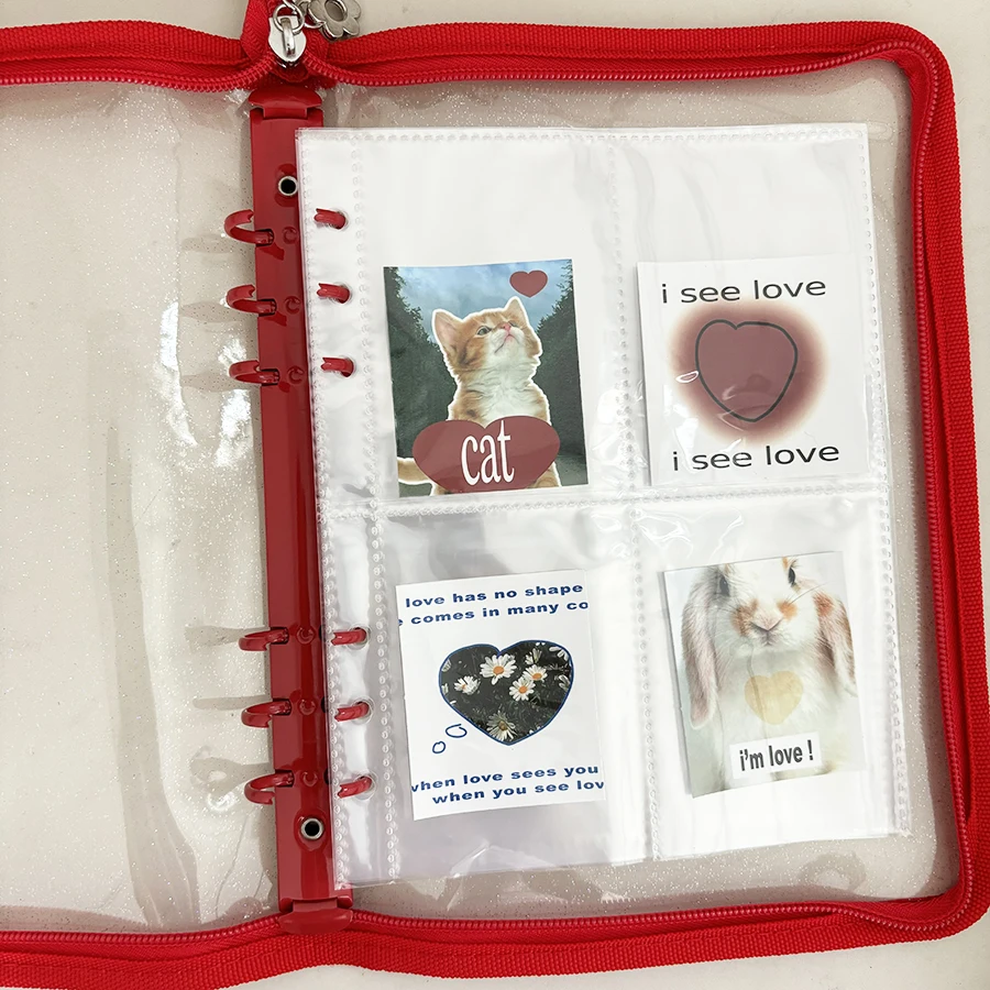 SKYSONIC A5 Loseblatt-Aufbewahrung, transparente Kartenalbumseiten, Reißverschlusstaschen zum Organisieren von Dokumenten und Fotos – Detail 20