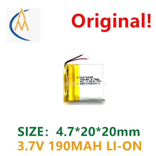 buy more will cheap 3.8V 472020 polymer lithium battery 190mah children's watch smart watch GPS locator lithium battery