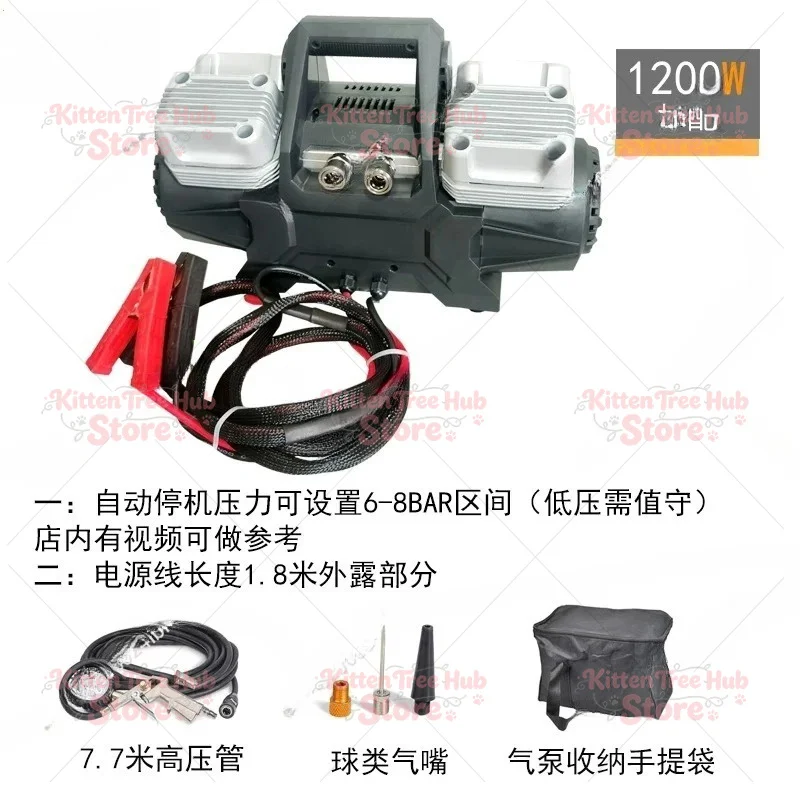HF102-45 tractor large tire compressor 400L/min powerful automobile pneumatic air compressor upgrade