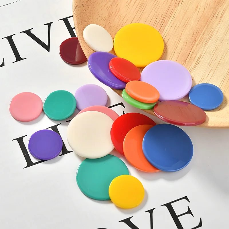 Circular South Korea Fruta Color Ya Ke Li Pian DIY Handmade Hairclip Jewelry Earrings Accessories Material 10 Pcs