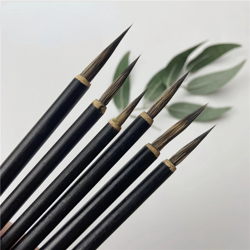 Mouse Whisker Brush Pen Set Chinese Calligraphy Painting Fine Line Brushes Meticulous Watercolor Painting Line Drawing Brushes