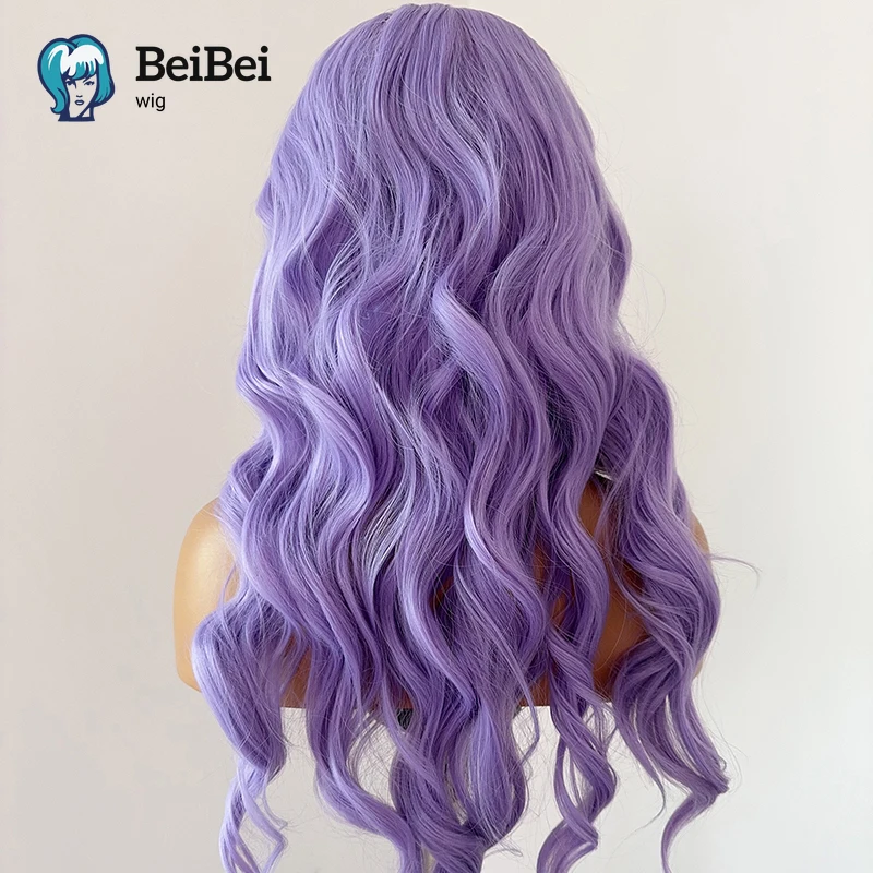 Фиолетовый парик для женщин, модные 26-дюймовые HD парики спереди, длинные прямые 13*4, естественный вид, высококачественные синтетические парики Rumi для косплея